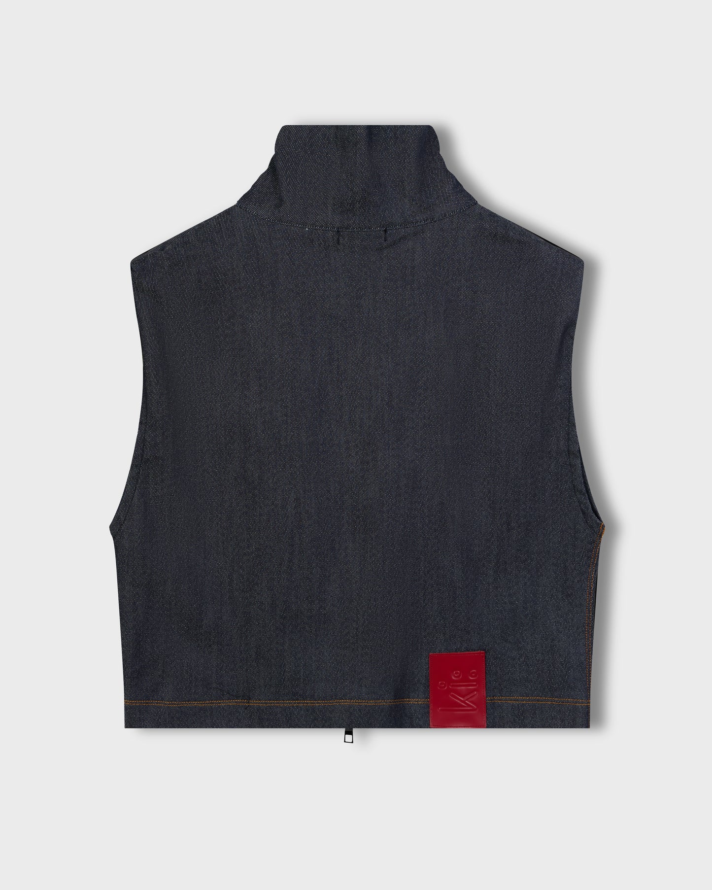 Denim Turtle Neck Vest