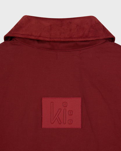 Suede Collar Oversized Polo Shirt