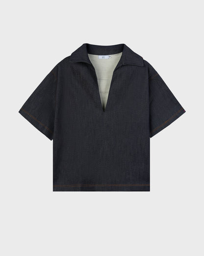 Denim Relax Collar Shirt