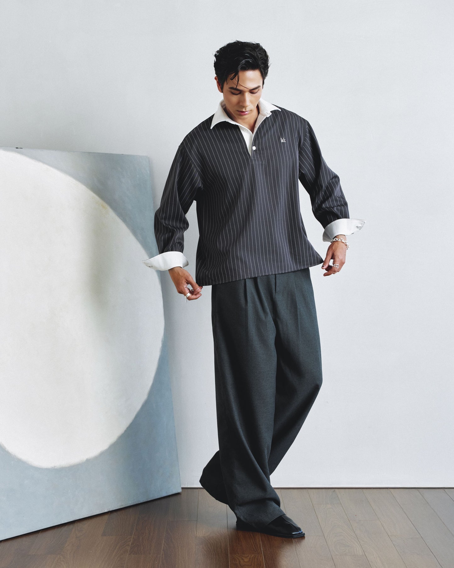 Contrast Striped Polo Shirt