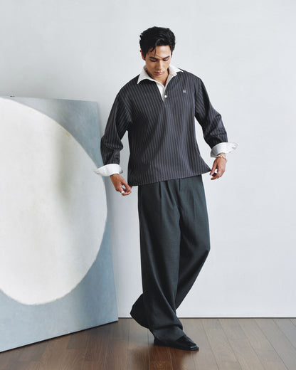 Contrast Striped Polo Shirt