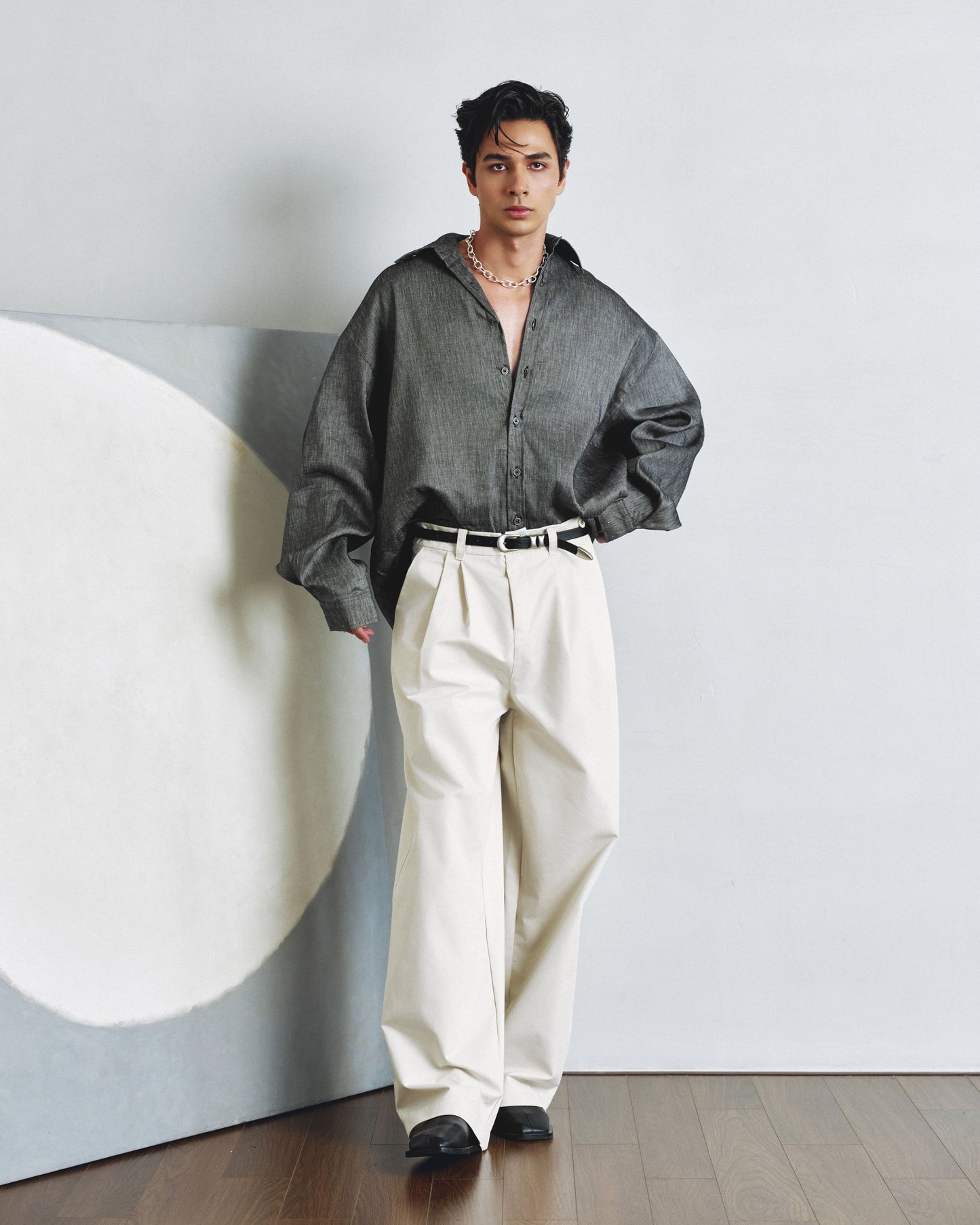 Pleated Wide Trousers