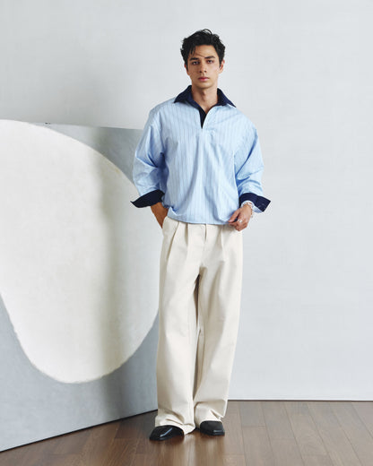 Contrast Striped Polo Shirt