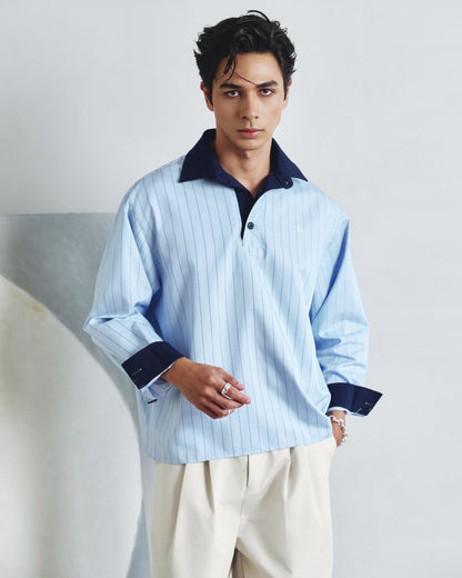 Contrast Striped Polo Shirt