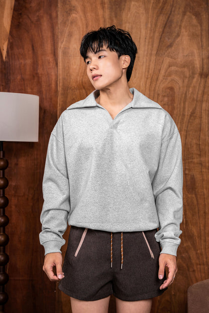 V-neck Oversized Sweatshirt